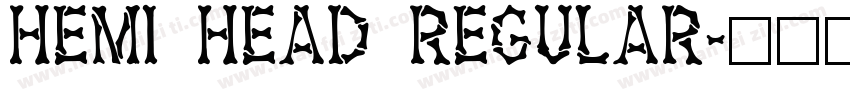 hemi head regular字体转换